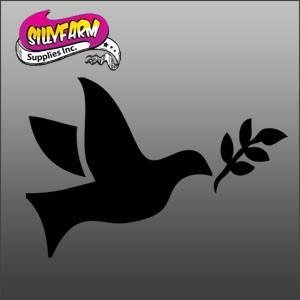 Christian Dove Glitter Tattoo Stencil 5 Pack - Silly Farm Supplies