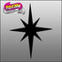 Glitter Tattoo Stencil Christmas Star - 5 Pack