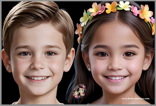 Combo Faces Face Painting Practice Board by KatzNc BG1 - Silly Farm Supplies