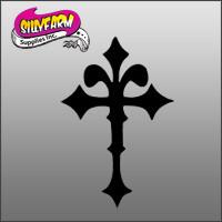 Cross Glitter Tattoo Stencil 5 Pack - Silly Farm Supplies