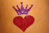 Crowned Heart Glitter Tattoo Stencil 5 Pack