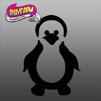Cuddly Penguin Glitter Tattoo Stencil 5 Pack - Silly Farm Supplies