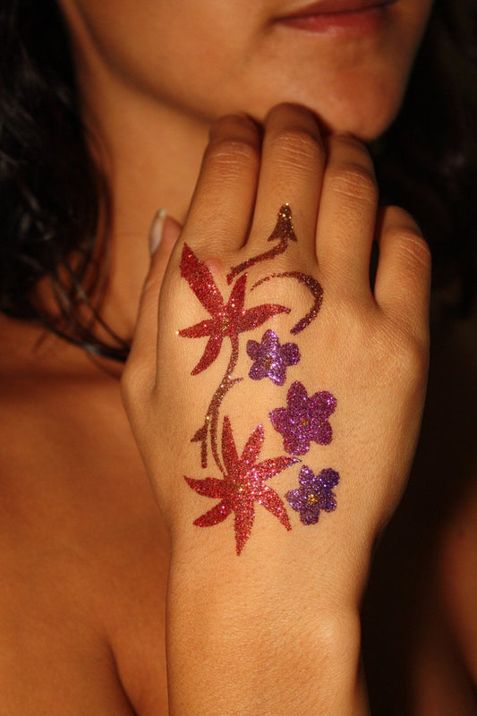 Daisy 2 Glitter Tattoo Stencil 5 Pack - Silly Farm Supplies