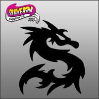 Dragon 1 Glitter Tattoo Stencil 5 Pack - Silly Farm Supplies