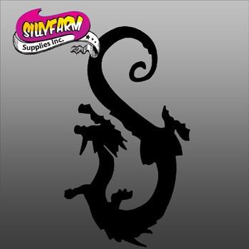 Dragon 3 Glitter Tattoo Stencil 5 Pack - Silly Farm Supplies