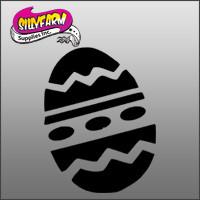 Easter Egg 1 Glitter Tattoo Stencil 5 Pack - Silly Farm Supplies