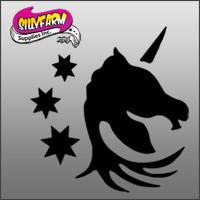 Enchanted Unicorn Glitter Tattoo Stencil 5 Pack - Silly Farm Supplies