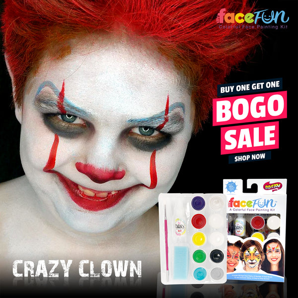 Crazy Clown Silly Face Fun Rainbow Kit