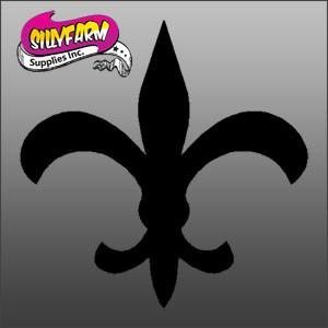 Fleur de Lis Glitter Tattoo Stencil 5 Pack - Silly Farm Supplies