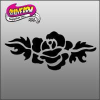 Flower 3 Glitter Tattoo Stencil 5 Pack - Silly Farm Supplies