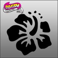 Flower Hibiscus Glitter Tattoo Stencil 5 Pack - Silly Farm Supplies