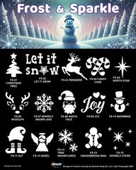 Glimmer Body Art Frost & Sparkle Glitter Tattoo Stencil & Poster Set - Silly Farm Supplies