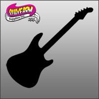 Guitar Glitter Tattoo Stencil 5 Pack - Silly Farm Supplies