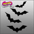 Halloween 2 (bats) Glitter Tattoo Stencil 5 Pack