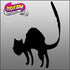 Halloween 3(black cat) Glitter Tattoo Stencil 5 Pack