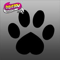 Heart Paw Glitter Tattoo Stencil 5 Pack - Silly Farm Supplies