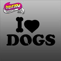 I Love Dogs Glitter Tattoo Stencil 5 Pack - Silly Farm Supplies