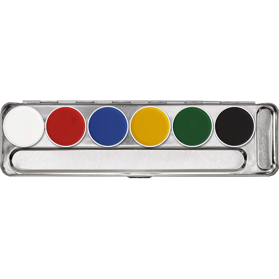 Kryolan 6-Color Basic Aquacolor Palette A (1107-A)
