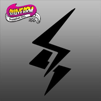 Lightning Glitter Tattoo Stencil 5 Pack - Silly Farm Supplies