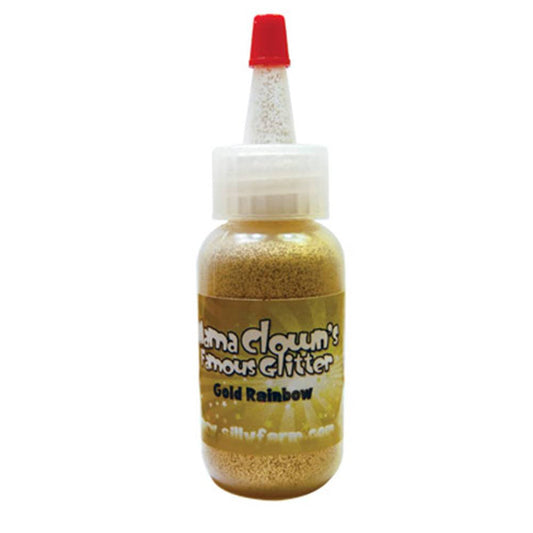 Mama Clown Glitter Large Cut Gold Rainbow - Opaque