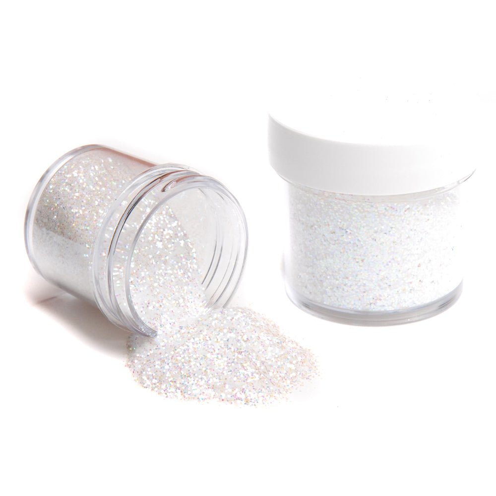 Mama Clown glitter adds sparkle to face and body art, available in a variety of colors. Comes in a 1oz poofer or jar, safe for lips and skin, and can be applied dry or mixed with gel. Choose transparent for a subtle shine or opaque metallic for bold coverage