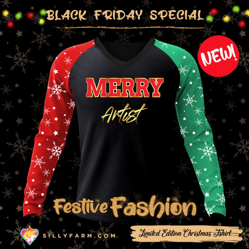Merry Artist Long Sleeve Professional Shirt - Silly Farm Supplies