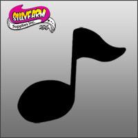 Musical Note Glitter Tattoo Stencil 5 Pack - Silly Farm Supplies