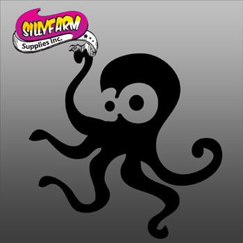 Octopus Glitter Tattoo Stencil 5 Pack - Silly Farm Supplies