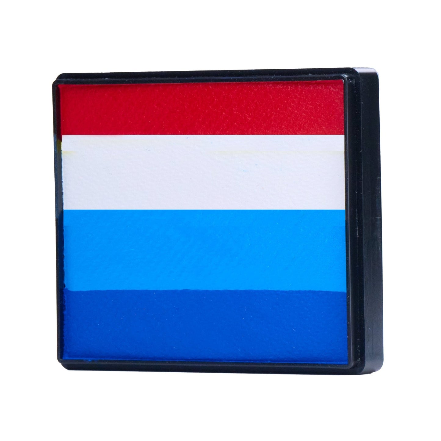 Image of a Rainbow Face Paint Cake featuring a palette of bright colors arranged in stripes. Designed for easy application, this face paint allows artists to create bold, blended, multi-color designs with a single swipe. Ideal for a variety of themes and festive occasions.