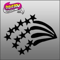 Rainbow Star Glitter Tattoo Stencil 5 Pack - Silly Farm Supplies