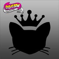 Royal Kitty Glitter Tattoo Stencil 5 Pack - Silly Farm Supplies