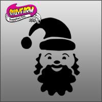 Santa Glitter Tattoo Stencil 5 Pack - Silly Farm Supplies