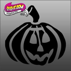 Scary Pumpkin Face Glitter Tattoo Stencil 5 Pack