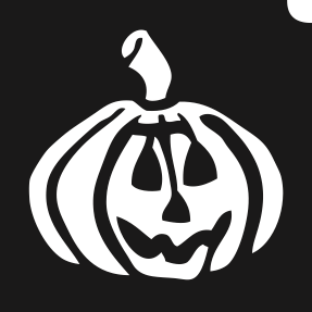 Scary Pumpkin Face Glitter Tattoo Stencil 5 Pack - Silly Farm Supplies