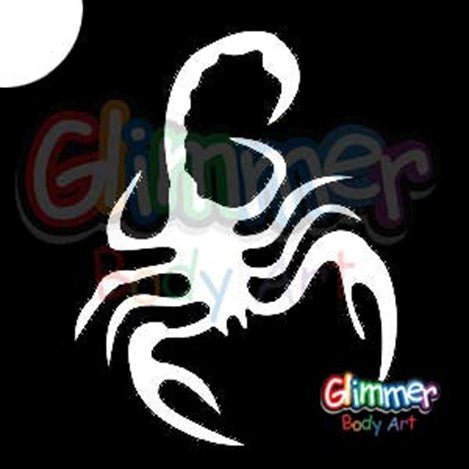 Scorpion 4 Glitter Tattoo Stencil 5 Pack - Silly Farm Supplies