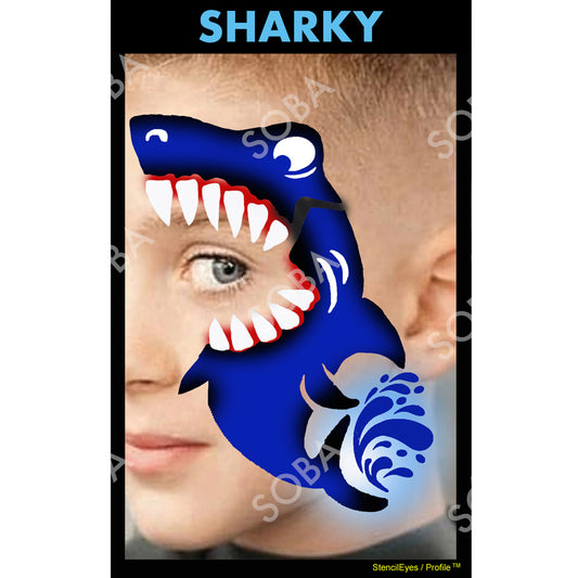 SHARKY Airbrush Stencil Eyes