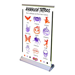 Silly Farm Airbrush Table HALLOWEEN Banner (11 inches x 16 inches) plus 12 stencils Set - Silly Farm Supplies