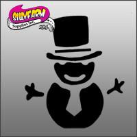 Snowman Glitter Tattoo Stencil 5 Pack - Silly Farm Supplies