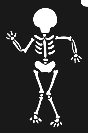 Glitter Tattoo Stencil So Spooktacular Skeleton 3 - 5 pack