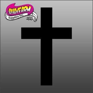 Glitter Tattoo Stencil Solid Cross - 5 Pack | Silly Farm Supplies
