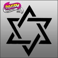 Star of David 1 Glitter Tattoo Stencil 5 Pack - Silly Farm Supplies