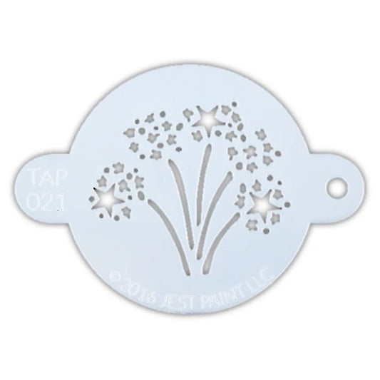 TAP 021 Fireworks Stencil - Silly Farm Supplies