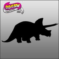 Triceratops Glitter Tattoo Stencil 5 Pack - Silly Farm Supplies