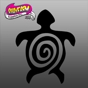 Turtle Swirl Glitter Tattoo Stencil 5 Pack - Silly Farm Supplies