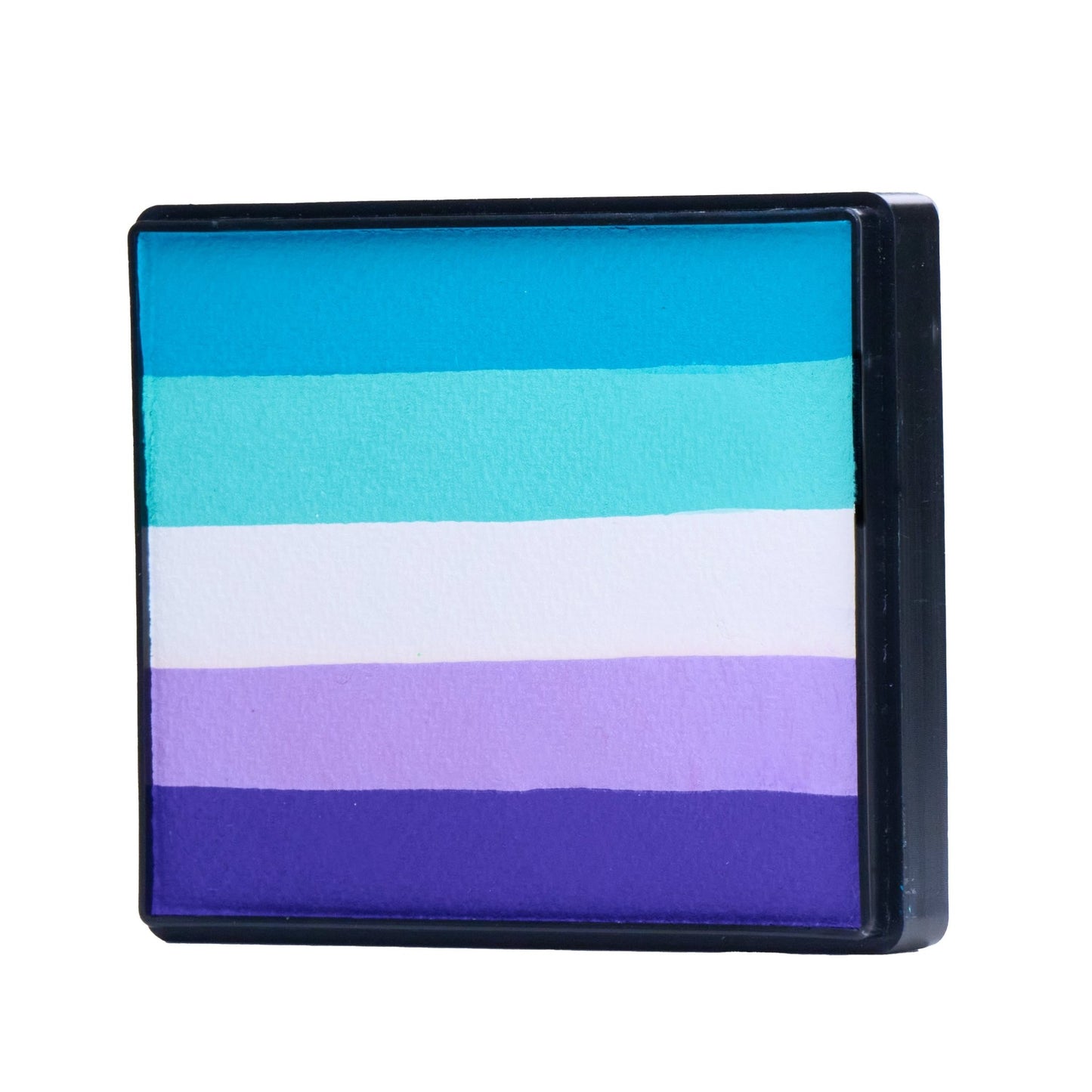 Image of a Rainbow Face Paint Cake featuring a palette of bright colors arranged in stripes. Designed for easy application, this face paint allows artists to create bold, blended, multi-color designs with a single swipe. Ideal for a variety of themes and festive occasions.