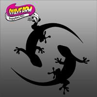 Twin Gecko Glitter Tattoo Stencil 5 Pack - Silly Farm Supplies