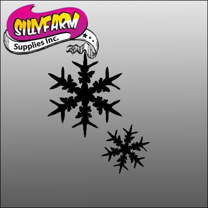 Twin Snowflake Glitter Tattoo Stencil 5 Pack - Silly Farm Supplies