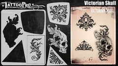 Wiser's Victorian Skull Tattoo Pro Stencil Series 190 - Silly Farm Supplies