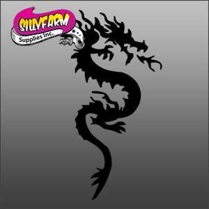 Zen Dragon Glitter Tattoo Stencil 5 Pack - Silly Farm Supplies