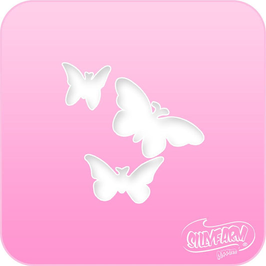 3 Butterflies Pink Power Stencil - Silly Farm Supplies